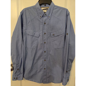 ExOfficio Bugs Away Insect Shield Men's Blue Long Sleeve Shirt - Size Medium EUC